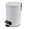 Elle Décor White Speckled Design Step Bin with Lid Trash Can